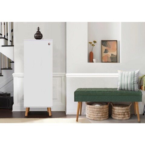Set de mobilier pentru hol, Hanah Home, Vegas White, Alb/Verde