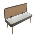 Set de mobilier pentru hol, Hanah Home, Vegas White, Alb/Gri