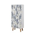Set de mobilier pentru hol, Hanah Home, Vegas White, Alb/Albastru inchis