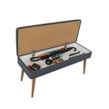 Set de mobilier pentru hol, Hanah Home, Vegas White, Alb/Albastru inchis