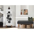 Set de mobilier pentru hol, Hanah Home, Vegas White, Alb / Antracit