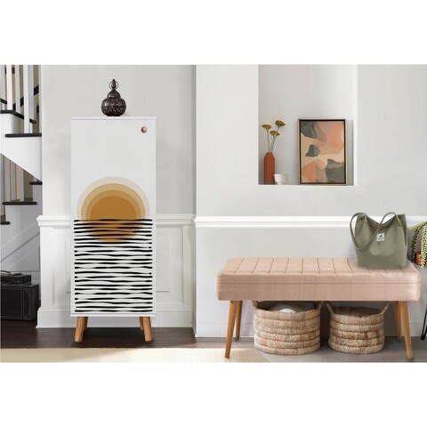 Set de mobilier pentru hol, Hanah Home, Vegas White, Alb / Piatra
