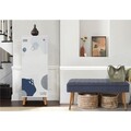 Set de mobilier pentru hol, Hanah Home, Vegas White, Alb/Albastru inchis
