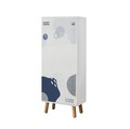 Set de mobilier pentru hol, Hanah Home, Vegas White, Alb/Albastru inchis
