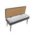 Set de mobilier pentru hol, Hanah Home, Vegas White, Alb/Albastru inchis