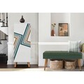Set de mobilier pentru hol, Hanah Home, Vegas White, Alb/Verde