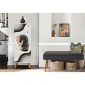 Set de mobilier pentru hol, Hanah Home, Vegas White, Alb / Antracit