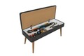 Set de mobilier pentru hol, Hanah Home, Vegas White, Alb / Antracit