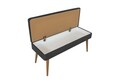Set de mobilier pentru hol, Hanah Home, Vegas White, Alb / Antracit