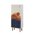 Set de mobilier pentru hol, Hanah Home, Vegas White, Alb/Albastru inchis