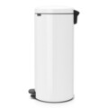 Cos de gunoi cu pedala, Brabantia, NewIcon, 30 L, 38x29.3x67.9 cm, otel, alb