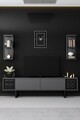 Set mobilier living, Bexley, Black Line Set, PAL, Antracit / Negru