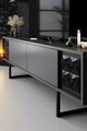 Set mobilier living, Bexley, Black Line Set, PAL, Antracit / Negru