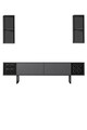 Set mobilier living, Bexley, Black Line Set, PAL, Antracit / Negru