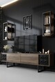 Set mobilier living, Bexley, Black Line Set, PAL, Nuc / Negru