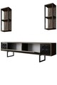 Set mobilier living, Bexley, Black Line Set, PAL, Nuc / Negru