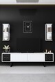 Set mobilier living, Bexley, Black Line Set, PAL, Alb/Negru