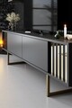 Set mobilier living, Bexley, Gold Line, PAL, Antracit / Aur