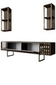 Set mobilier living, Bexley, Gold Line, PAL, Nuc / Negru