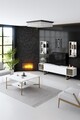 Set mobilier living, Bexley, Gold Line, PAL, Alb/Auriu