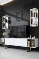 Set mobilier living, Bexley, Gold Line, PAL, Alb/Auriu
