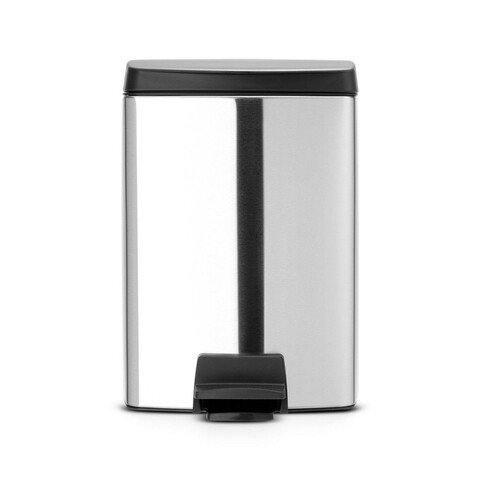 Cos de gunoi cu pedala, Brabantia, 461804, 10 L, inox, argintiu
