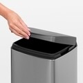Cos de gunoi cu pedala, Brabantia, 461804, 10 L, inox, argintiu