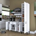 Dulap multifunctional, Rani, JE149, 160x198 cm, PAL, Alb