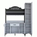 Dulap multifunctional, Rani, JE149, 160x198 cm, PAL, Alb