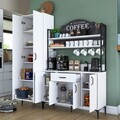 Dulap multifunctional, Rani, JE148, 180x198 cm, PAL, Alb