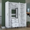 Dulap multifunctional, Rani, JE131, 150x198 cm, PAL, Alb