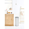 Cos de gunoi cu soft touch, Brabantia, Touch New Matt, 30 L, 32x29.5x72 cm, otel, argintiu