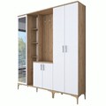 Cuier de perete, Rani, EA129, 180x198 cm, PAL, Nuc/Alb