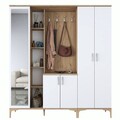 Cuier de perete, Rani, EA129, 180x198 cm, PAL, Nuc/Alb