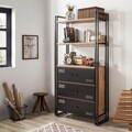 Set de mobilier pentru camera de studiu, Sapphire, COSMO-TKM.10, PAL, Pin Atlantic / Negru