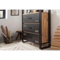 Set de mobilier pentru camera de studiu, Sapphire, COSMO-TKM.10, PAL, Pin Atlantic / Negru