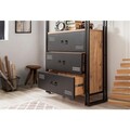 Set de mobilier pentru camera de studiu, Sapphire, COSMO-TKM.10, PAL, Pin Atlantic / Negru