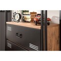 Set de mobilier pentru camera de studiu, Sapphire, COSMO-TKM.10, PAL, Pin Atlantic / Negru