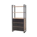 Set de mobilier pentru camera de studiu, Sapphire, COSMO-TKM.10, PAL, Pin Atlantic / Negru
