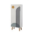 Set de mobilier pentru hol, Hanah Home, Vegas White, Alb/Gri
