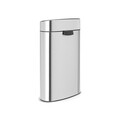 Cos de gunoi cu soft touch, Brabantia, Touch New Matt Fingerprint Proof, 40 L, 30.2x43.5x72.7 cm, otel, argintiu