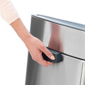 Cos de gunoi cu soft touch, Brabantia, Touch New Matt Fingerprint Proof, 40 L, 30.2x43.5x72.7 cm, otel, argintiu