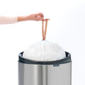 Cos de gunoi cu soft touch, Brabantia, Touch New Matt Fingerprint Proof, 40 L, 30.2x43.5x72.7 cm, otel, argintiu