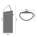 Cos de gunoi cu soft touch, Brabantia, Touch New Matt Fingerprint Proof, 40 L, 30.2x43.5x72.7 cm, otel, argintiu