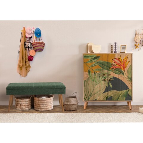 Set de mobilier pentru hol, Hanah Home, Multilux, Sonomo / Verde