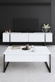 Set mobilier living, Bexley, Luxe, PAL, Alb/Negru
