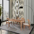 Set masa extensibila si 4 scaune, Hanah Home, Albero149, Natural