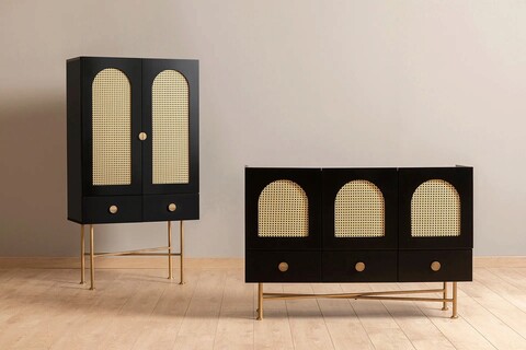 Consola, Hanah Home, Cliff 63, Negru
