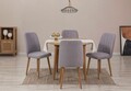 Set masa extensibila si 4 scaune, Vella, Vina 0701, PAL, Pin Atlantic / Gri