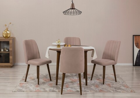 Set masa extensibila si scaune, Hanah Home, Vina 0900, Nuc / Piatra